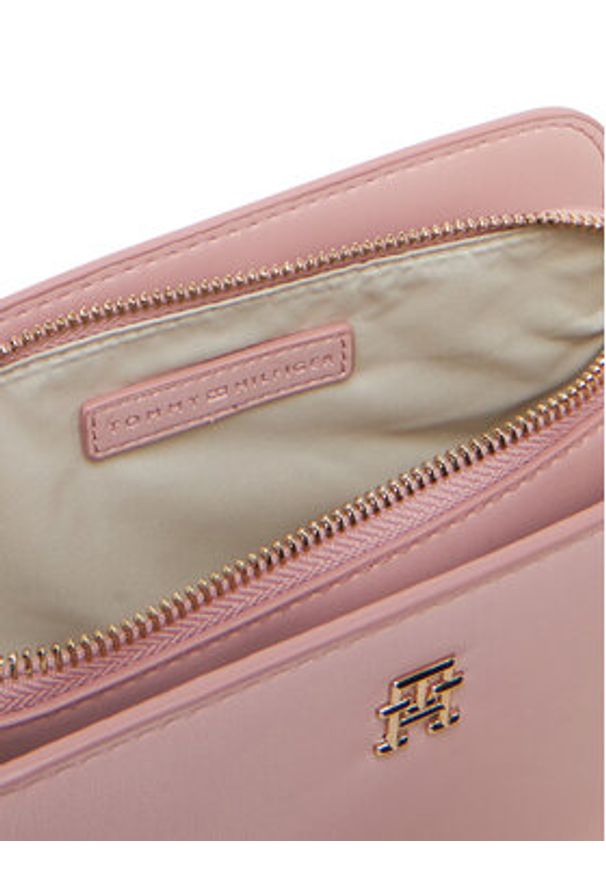 TOMMY HILFIGER - Tommy Hilfiger Torebka Th Logotape Camera Bag AW0AW17229 Różowy. Kolor: różowy. Materiał: skórzane