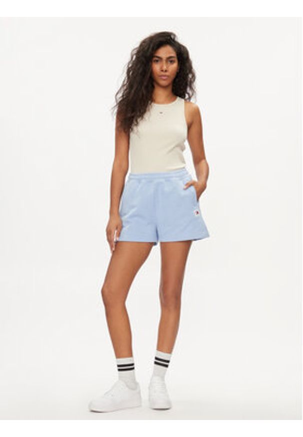 Tommy Jeans Szorty sportowe New Cls DW0DW17772 Błękitny Relaxed Fit. Kolor: niebieski. Materiał: bawełna