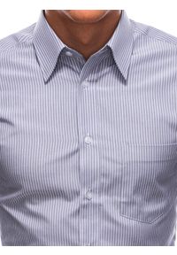 Ombre Clothing - Koszula męska z długim rękawem K661 - szara - 40/182-188. Kolor: szary. Materiał: bawełna, elastan. Długość rękawa: długi rękaw. Długość: długie #3