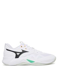 Mizuno Buty halowe Wave Momentum Pro V1GA2540 Biały. Kolor: biały. Materiał: skóra. Model: Mizuno Wave