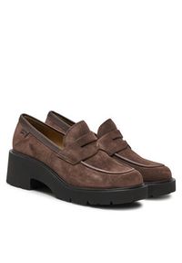 Camper Loafersy Milah K201425-024 Brązowy. Kolor: brązowy. Materiał: skóra, zamsz