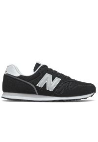 Buty New Balance ML373KB2 - czarne. Okazja: na co dzień. Kolor: czarny. Materiał: guma, syntetyk, zamsz, materiał. Szerokość cholewki: normalna. Wzór: aplikacja. Model: New Balance 373