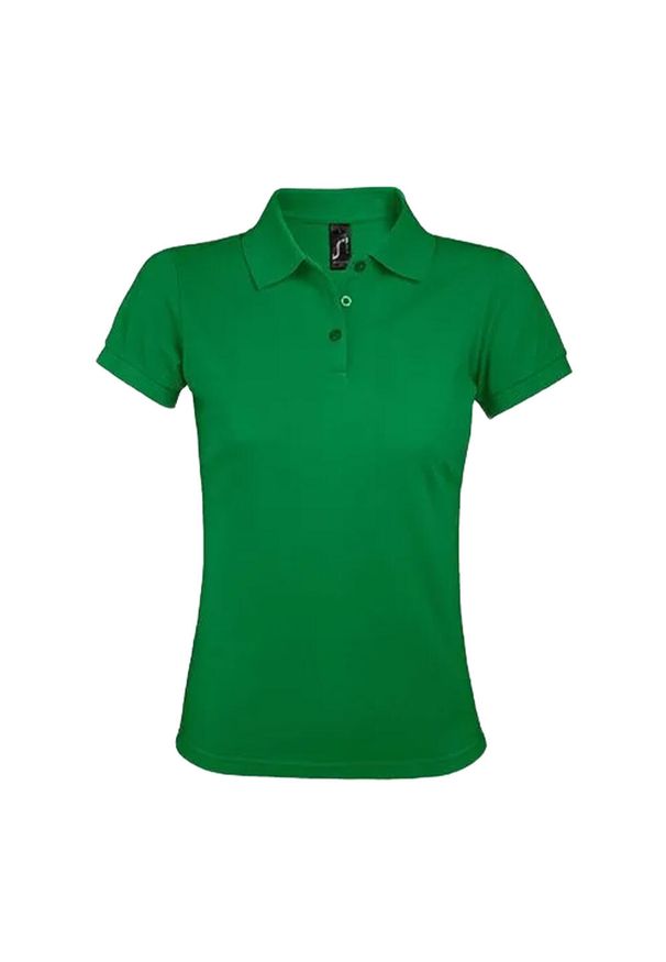 SOL'S - Damska Koszulka Polo Prime. Typ kołnierza: polo. Kolor: zielony