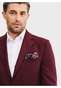 Pako Lorente - PAKO LORENTE – Marynarka garniturowa w kolorze bordowym. Okazja: na wesele, na co dzień, na ślub cywilny. Kolor: czerwony. Materiał: wiskoza, poliester, elastan. Wzór: gładki. Styl: casual #9