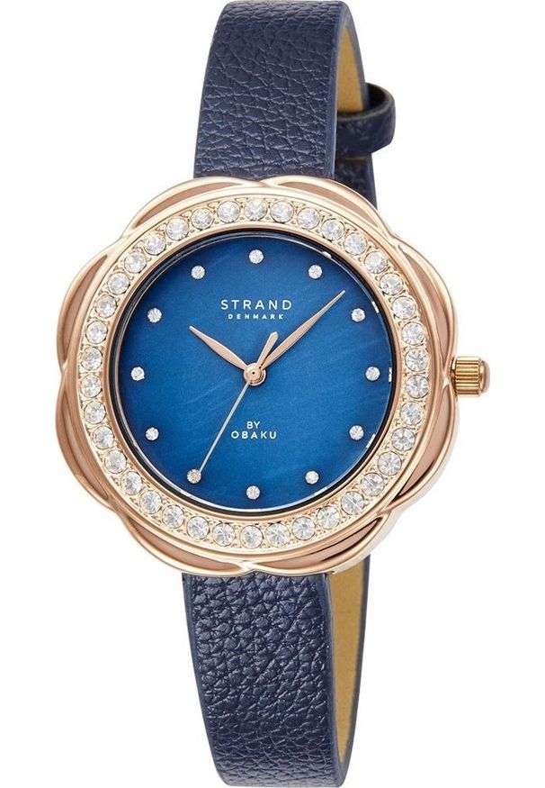 Zegarek Strand Zegarek damski Strand S735LXVLVL CYRKONIE niebieski. Kolor: niebieski