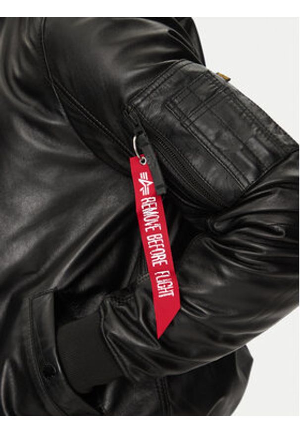 Alpha Industries Kurtka skórzana Ma-1 156141 Czarny Slim Fit. Kolor: czarny. Materiał: skóra