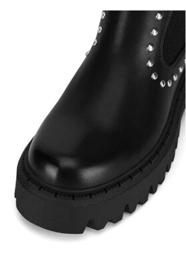 DeeZee Botki HY25365-14 Czarny. Kolor: czarny. Materiał: skóra