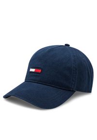 Tommy Jeans Czapka z daszkiem Tjm Elongated Flag Denim Cap AM0AM12427 Granatowy. Kolor: niebieski. Materiał: materiał #1