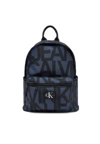 Calvin Klein Jeans Plecak Backpack Logo Aop IU0IU00693 Granatowy. Kolor: niebieski. Materiał: materiał