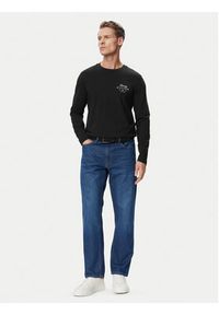 TOMMY HILFIGER - Tommy Hilfiger Longsleeve Script Stack MW0MW43225 Czarny Regular Fit. Kolor: czarny. Materiał: bawełna. Długość rękawa: długi rękaw #4