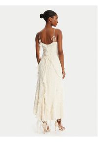 BARDOT - Bardot Sukienka koktajlowa Marsella Ruffle 59338DB1 Écru Regular Fit. Materiał: syntetyk. Styl: wizytowy #2