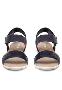 Geox Sandały D Sandal Vega D02R6F 09ACF C4322 Granatowy. Kolor: niebieski. Materiał: skóra