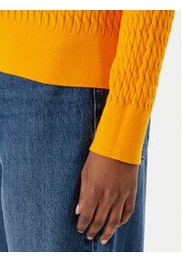 TOMMY HILFIGER - Tommy Hilfiger Sweter Fine WW0WW44993 Pomarańczowy Regular Fit. Kolor: pomarańczowy. Materiał: bawełna #4