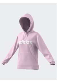 Adidas - adidas Bluza Essentials Linear Hoodie IL3343 Różowy Regular Fit. Kolor: różowy. Materiał: bawełna #6