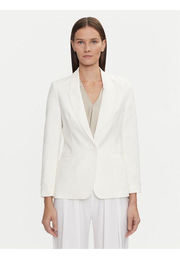 Tatuum Marynarka Remelika T2417.021B Écru Slim Fit. Kolor: kremowy. Materiał: syntetyk, wiskoza