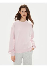 Gina Tricot Bluza Basic 10943 Różowy Relaxed Fit. Kolor: różowy. Materiał: syntetyk, bawełna