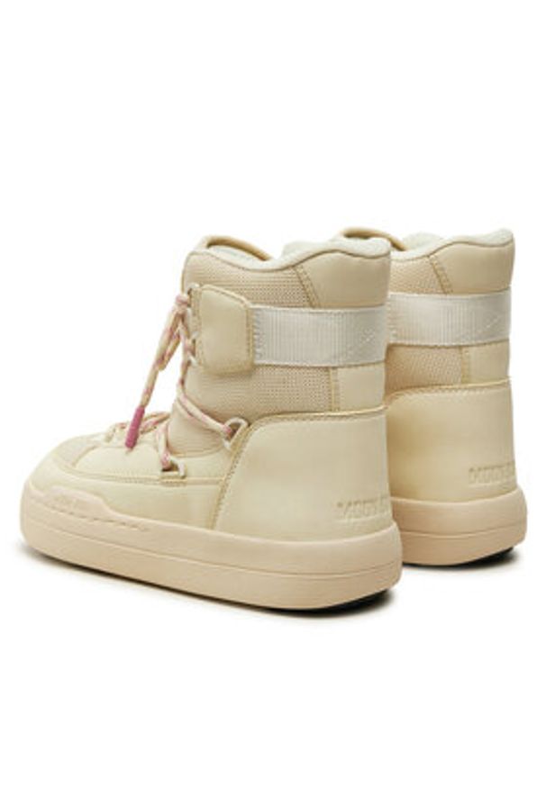Moon Boot Śniegowce Park Sneaker Boot 80D2470060 Beżowy. Kolor: beżowy. Materiał: skóra