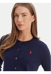 Polo Ralph Lauren Kardigan 211971871004 Granatowy Slim Fit. Typ kołnierza: polo. Kolor: niebieski. Materiał: bawełna #3