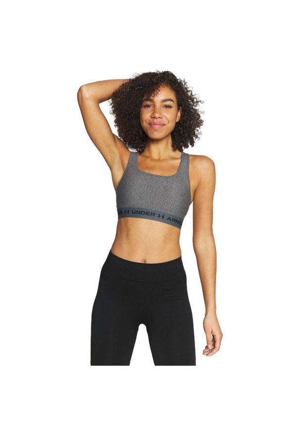 Stanik sportowy Under Armour Crossback Mid Heather Bra. Kolor: szary. Sport: fitness