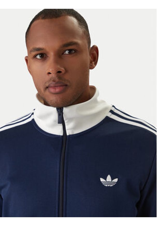 Adidas - adidas Bluza adicolor Classic KE3526 Granatowy Slim Fit. Kolor: niebieski. Materiał: bawełna