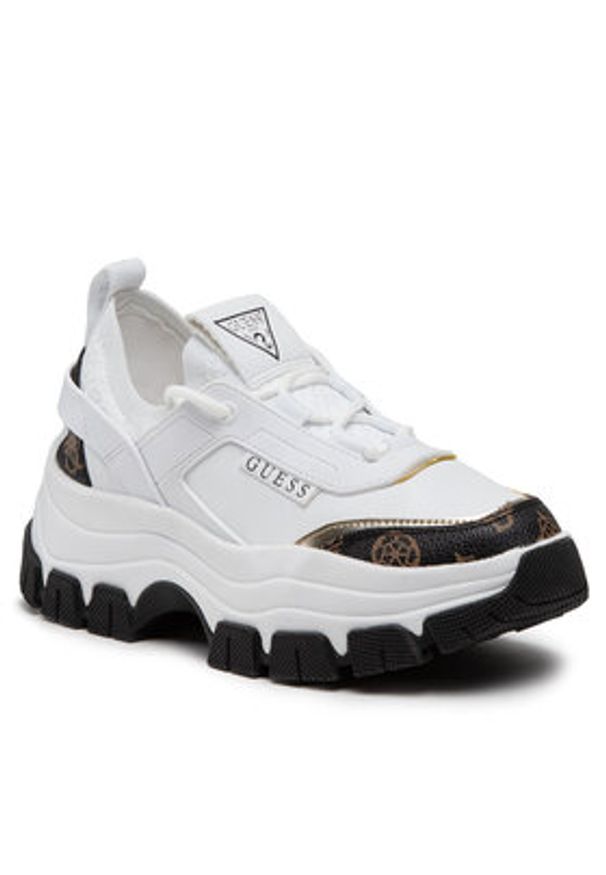 Guess Sneakersy Braydin FL8BYD SMF12 Biały. Kolor: biały. Materiał: skóra