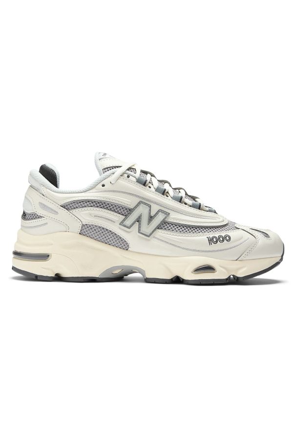 Buty unisex New Balance M1000MEW – białe. Kolor: biały. Materiał: materiał, skóra. Szerokość cholewki: normalna