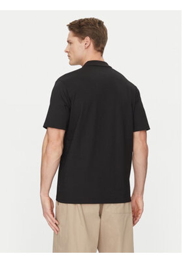 Jack & Jones Polo Fusion 12273127 Czarny Regular Fit. Typ kołnierza: polo. Kolor: czarny. Materiał: bawełna