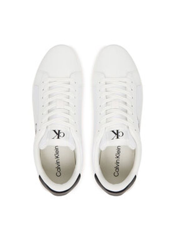 Calvin Klein Sneakersy 3 Cupsole Pu YM0YM01213 Biały. Kolor: biały. Materiał: skóra