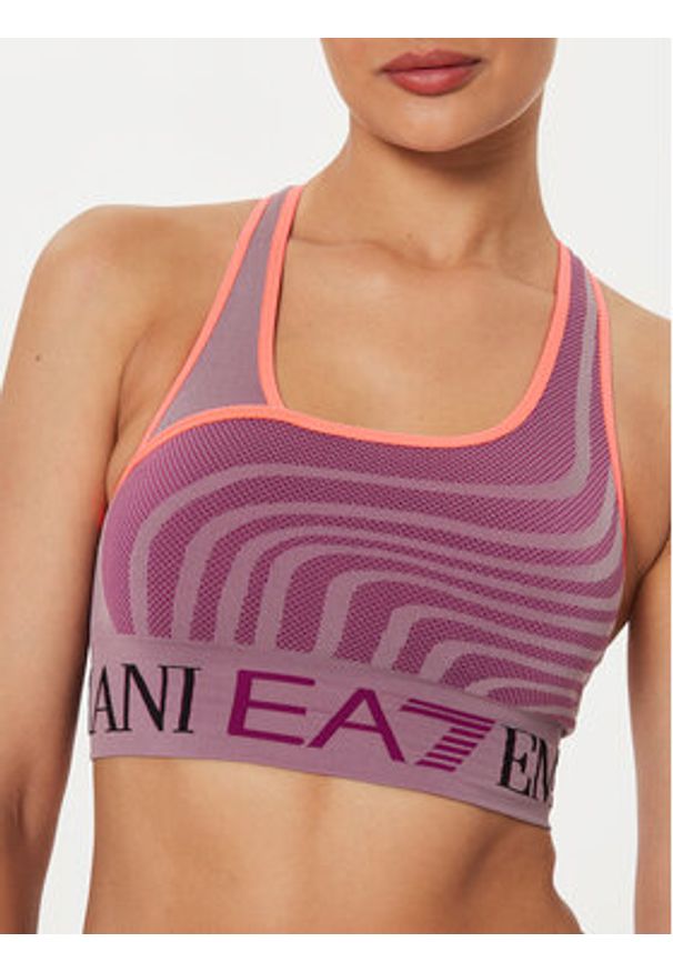 EA7 Emporio Armani Biustonosz sportowy 6DTH51 TJDGZ 2305 Fioletowy. Kolor: fioletowy. Materiał: syntetyk