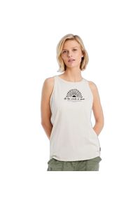 Damski tank top Protest Prtkuhli. Kolor: biały. Wzór: nadruk. Sezon: lato. Sport: turystyka piesza