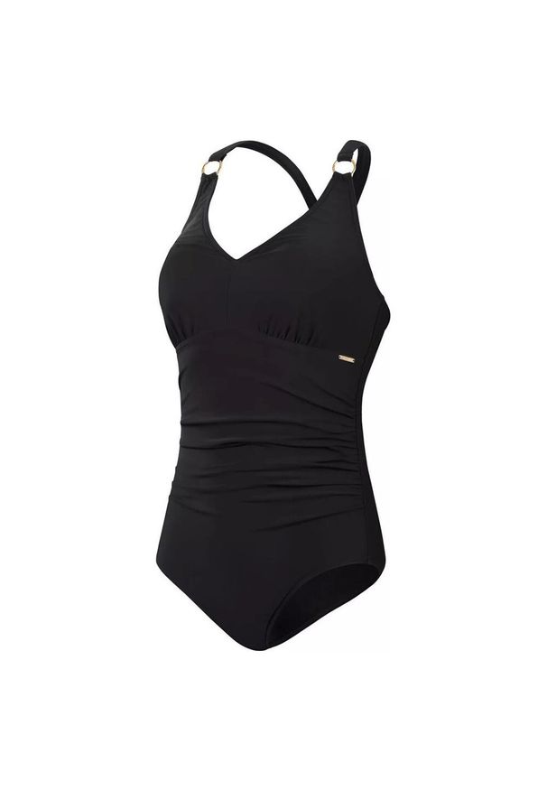 Speedo - Jednoczęściowy Kostium Kąpielowy Damski / Damski Z Dekoltem W Szpic. Kolor: czarny