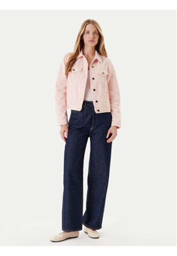 United Colors of Benetton - United Colors Of Benetton Kurtka jeansowa 2RZVDN00N Różowy Regular Fit. Kolor: różowy. Materiał: bawełna