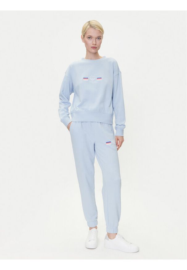 Emporio Armani Underwear Dres EW000500 AF10882 U9273 Błękitny Regular Fit. Kolor: niebieski. Materiał: bawełna