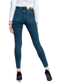 Wrangler - SPODNIE DAMSKIE WRANGLER HIGH RISE SKINNY VINTAGE INK W27HGD18I 112128079. Styl: vintage #7