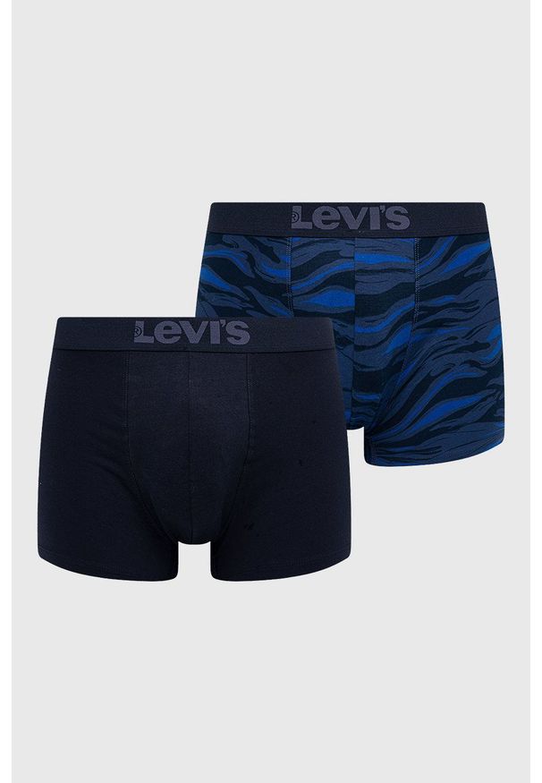 Levi's® - Levi's bokserki (2-pack) męskie kolor granatowy. Kolor: niebieski. Materiał: bawełna