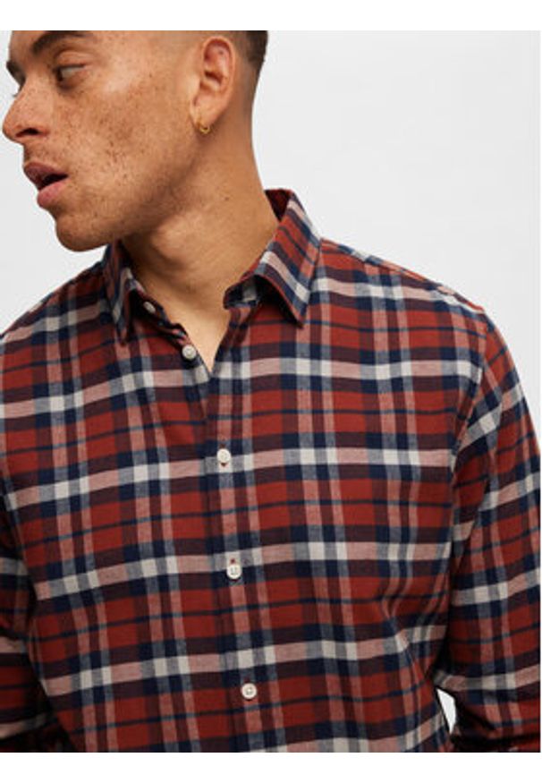 Selected Homme Koszula 16091358 Kolorowy Slim Fit. Materiał: bawełna. Wzór: kolorowy