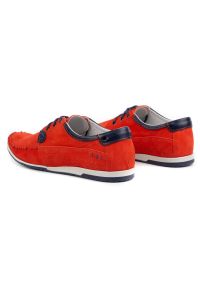 KOMODO Buty Męskie mokasyny 875 czerwone. Kolor: czerwony. Styl: klasyczny #6