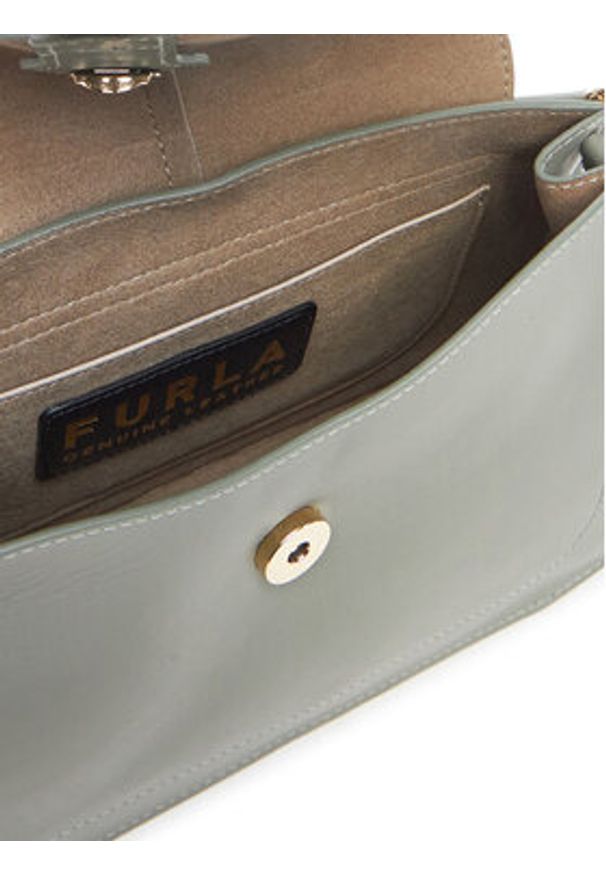 Furla Torebka Flow WB00996 BX2045 AG700 Zielony. Kolor: zielony. Materiał: skórzane