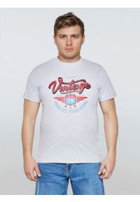 Big-Star - Koszulka męska z nadrukiem szara Merret 901. Okazja: na co dzień. Kolor: szary. Materiał: jeans, dzianina, bawełna, skóra. Wzór: nadruk. Sezon: lato. Styl: casual, vintage, klasyczny #3