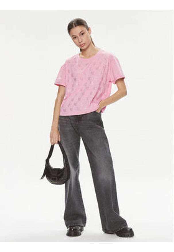 Liu Jo T-Shirt Moda M/C MA4326 J5904 Różowy Relaxed Fit. Kolor: różowy. Materiał: bawełna