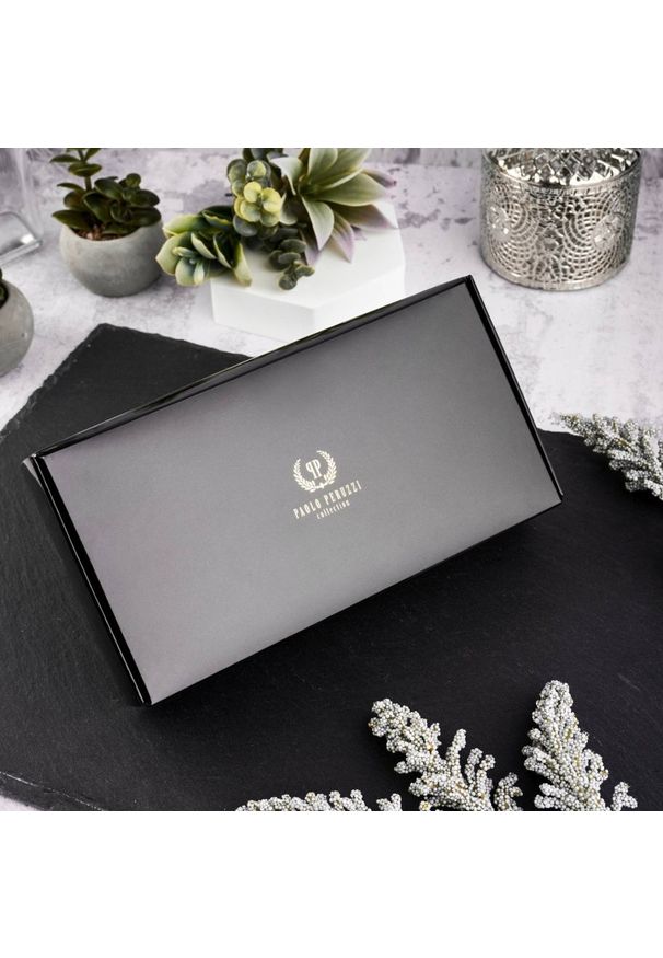 Zestaw prezentowy ZUP-95 skórzany PAOLO PERUZZI zielony. Kolor: zielony. Materiał: skóra