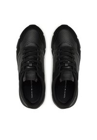 TOMMY HILFIGER - Tommy Hilfiger Sneakersy FM0FM05216 Czarny. Kolor: czarny. Materiał: skóra