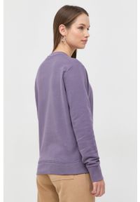 BOSS bluza bawełniana 50468357 damska kolor fioletowy z nadrukiem. Kolor: fioletowy. Materiał: bawełna. Długość rękawa: długi rękaw. Długość: długie. Wzór: nadruk #4