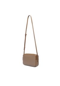 Calvin Klein Torebka Emblem Aop Elongated Camera Bag LV04F3268G Beżowy. Kolor: beżowy. Materiał: skórzane #4