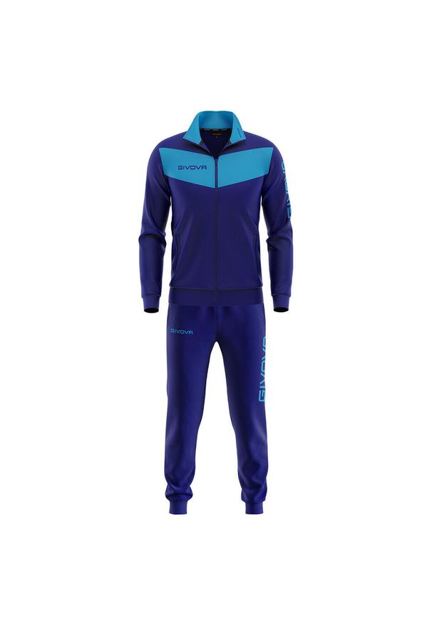 Givova Visa triacetato Sportset 2xs - Oddychający i trwałe. Kolor: niebieski, wielokolorowy, pomarańczowy, brązowy. Materiał: dresówka. Sport: piłka nożna