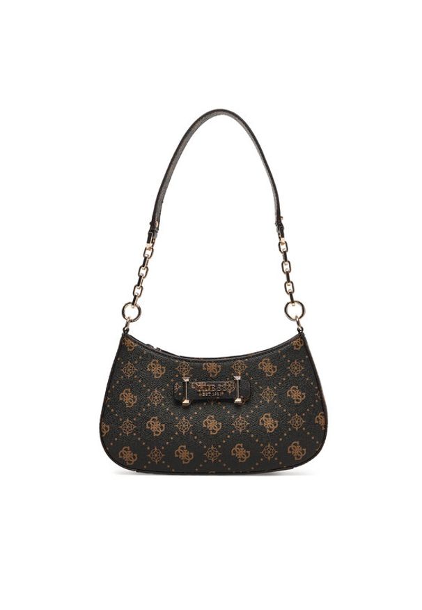 Guess Torebka Carrie Logo HWGP98 98180 Brązowy. Kolor: brązowy. Materiał: skórzane