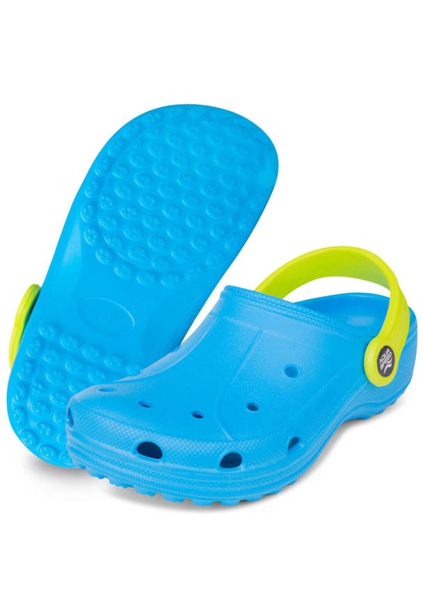 Klapki basenowe chodaki dla dzieci Aqua Speed Lima. Kolor: niebieski, wielokolorowy, żółty