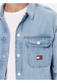 Tommy Jeans Koszula jeansowa Essential DM0DM18328 Błękitny Relaxed Fit. Kolor: niebieski. Materiał: bawełna #4