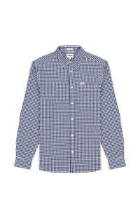 Wrangler - WRANGLER MĘSKA KOSZULA LS 1 PKT BUTTON DOWN NAVY 112345377 W5B1011976. Typ kołnierza: button down
