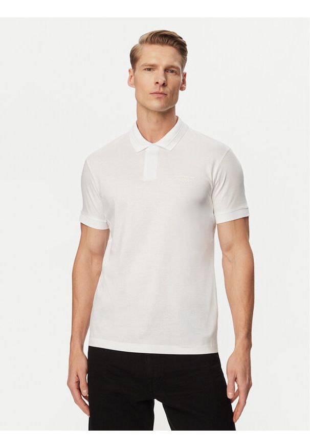 BOSS Polo PS Spirit70 50559801 Biały Regular Fit. Typ kołnierza: polo. Kolor: biały. Materiał: bawełna